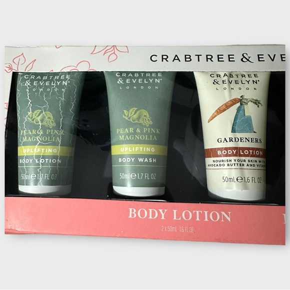 Crabtree & Evelyn NIB Body Lotion 2 x 50ml & Body Wash 3 x 50ml Set READ - Picture 3 of 11
